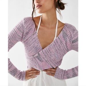 27. NWT Brooke Wrap Top In Lilac Fog Combo